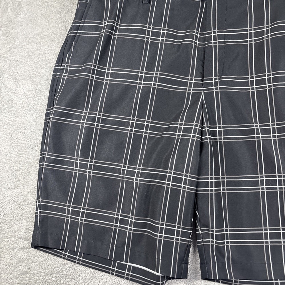 Dunning Golf Shorts Black Gray Plaid Fit Woven Performance Men's Size 40 - Picture 2 of 10